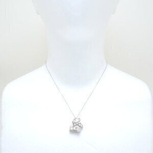 Tiffany Bear Pendant Necklace Teddy Silver